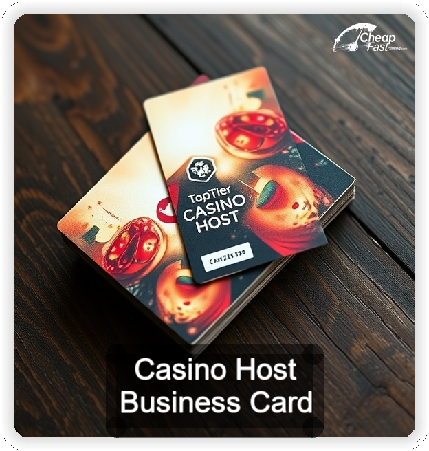 Casino Host business card design sample