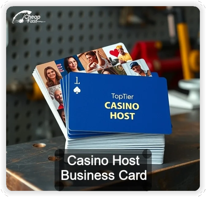 Casino Host business card design sample