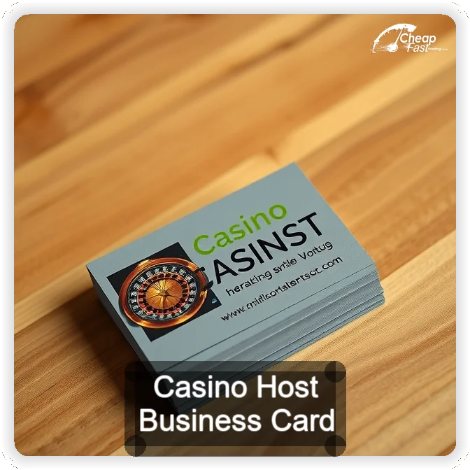 Casino Host business card design sample