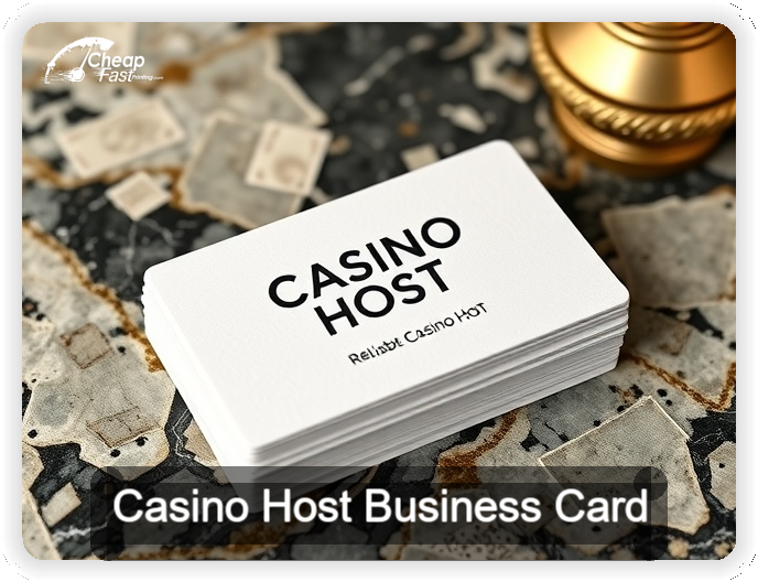 Casino Host business card design sample