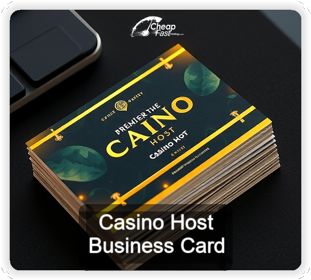 Casino Host business card design sample