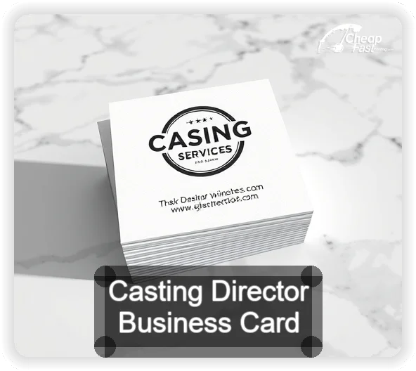 Casting Director business card design sample