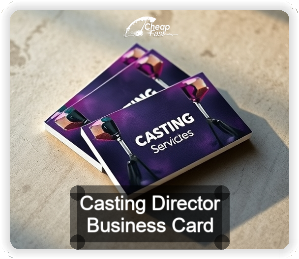 Casting Director business card design sample