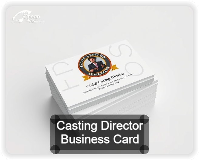 Casting Director business card design sample