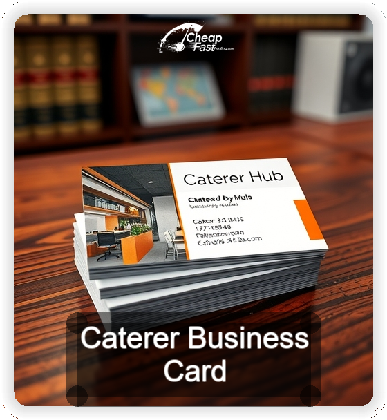 Caterer business card design sample