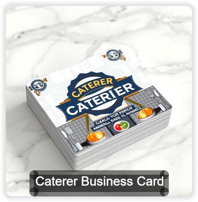 Caterer business card design sample