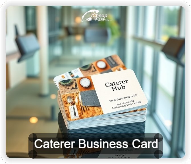 Caterer business card design sample
