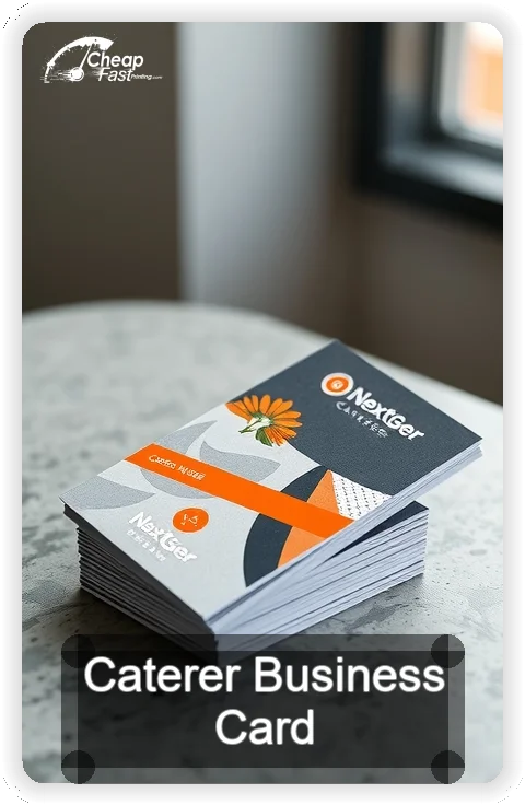 Caterer business card design sample