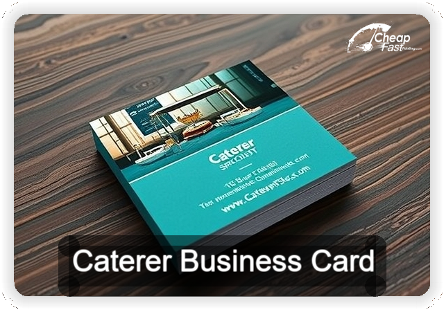 Caterer business card design sample