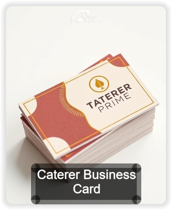 Caterer business card design sample
