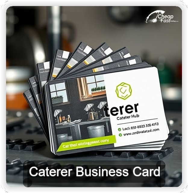 Caterer business card design sample