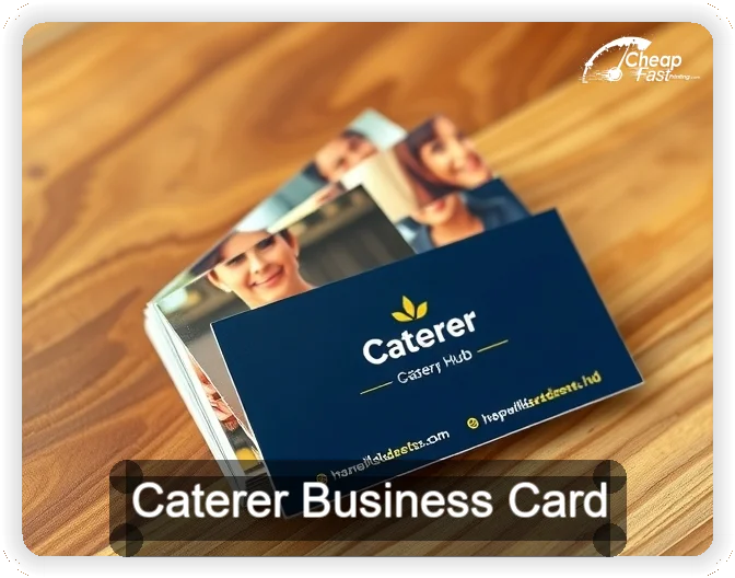 Caterer business card design sample