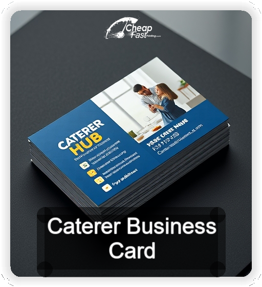 Caterer business card design sample