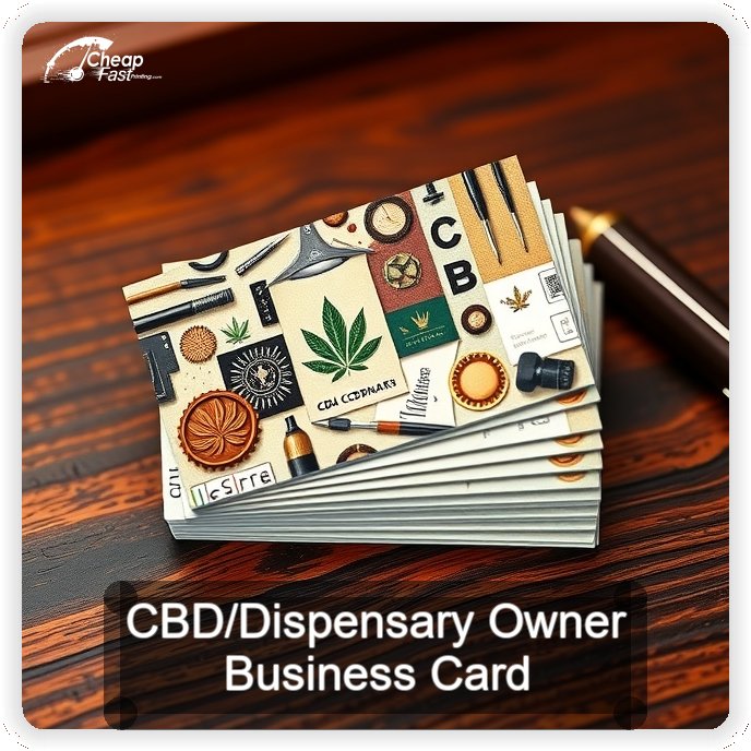 Cbd Dispensary Owner business card design sample