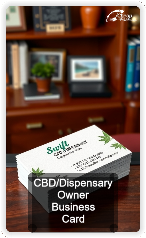 Cbd Dispensary Owner business card design sample