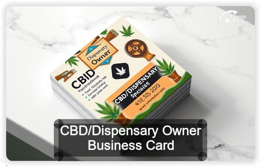 Cbd Dispensary Owner business card design sample