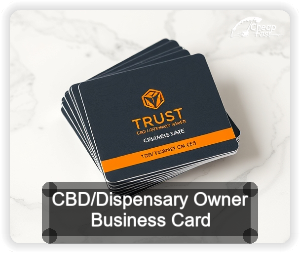 Cbd Dispensary Owner business card design sample