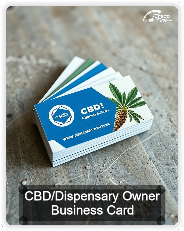 Cbd Dispensary Owner business card design sample