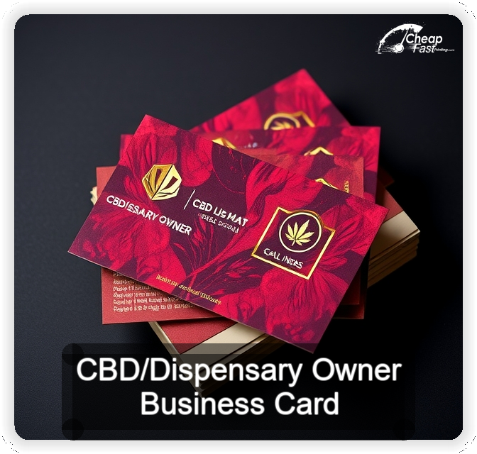Cbd Dispensary Owner business card design sample