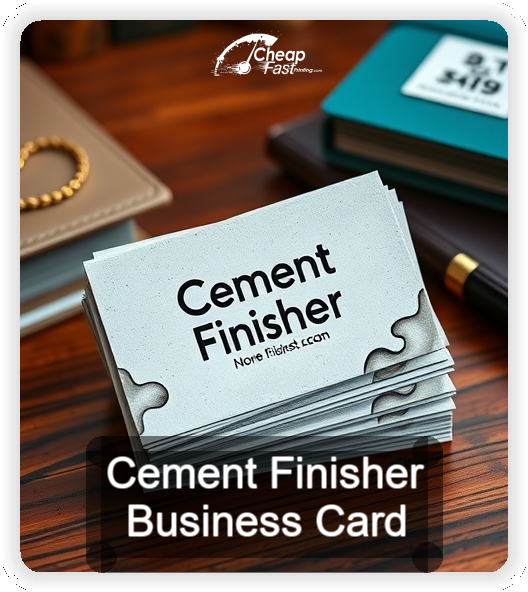 Cement Finisher business card design sample