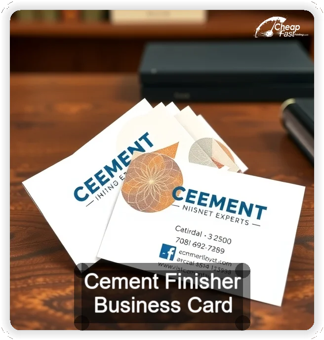 Cement Finisher business card design sample