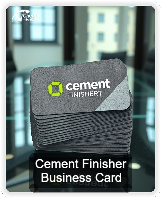 Cement Finisher business card design sample