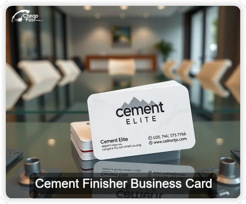 Cement Finisher business card design sample