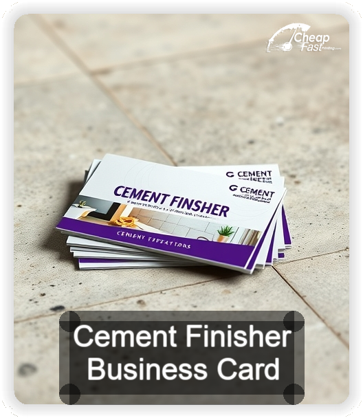 Cement Finisher business card design sample