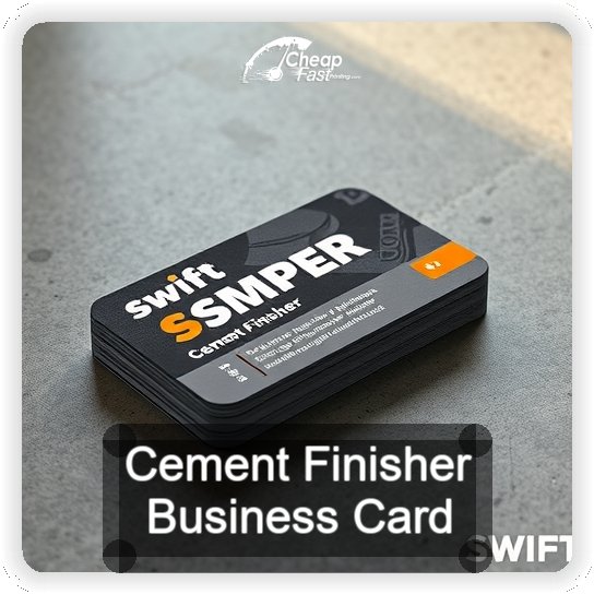 Cement Finisher business card design sample