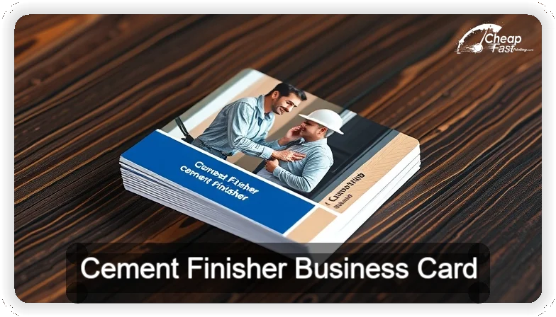 Cement Finisher business card design sample