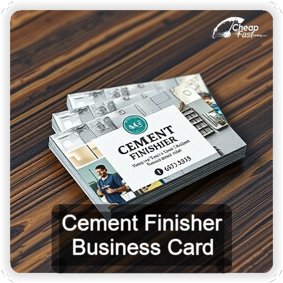 Cement Finisher business card design sample