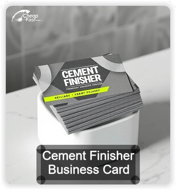 Cement Finisher business card design sample