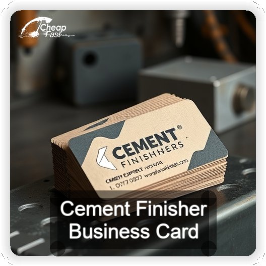 Cement Finisher business card design sample