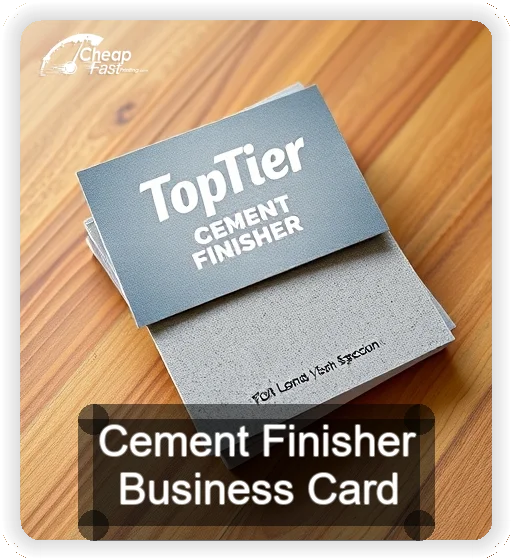 Cement Finisher business card design sample