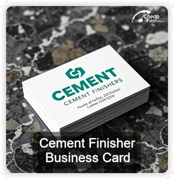 Cement Finisher business card design sample