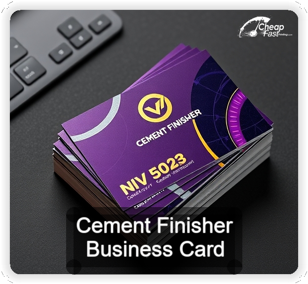 Cement Finisher business card design sample