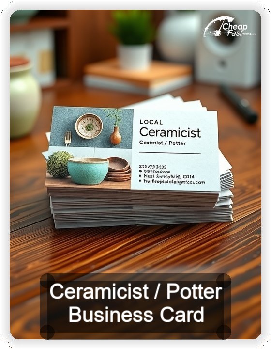 Ceramicist Potter business card design sample