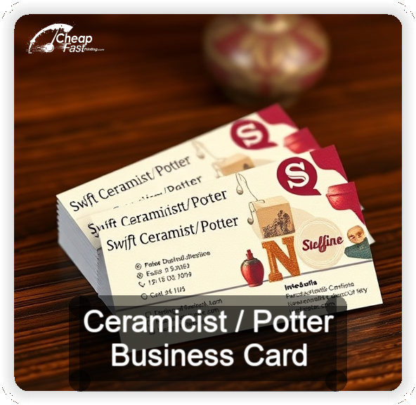 Ceramicist Potter business card design sample