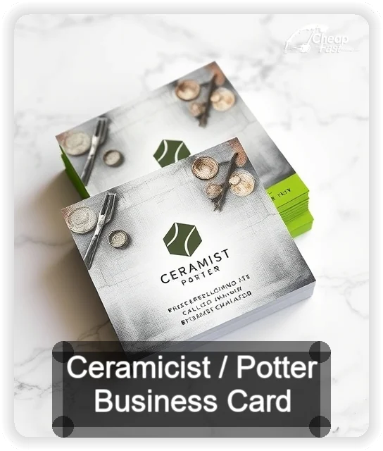 Ceramicist Potter business card design sample