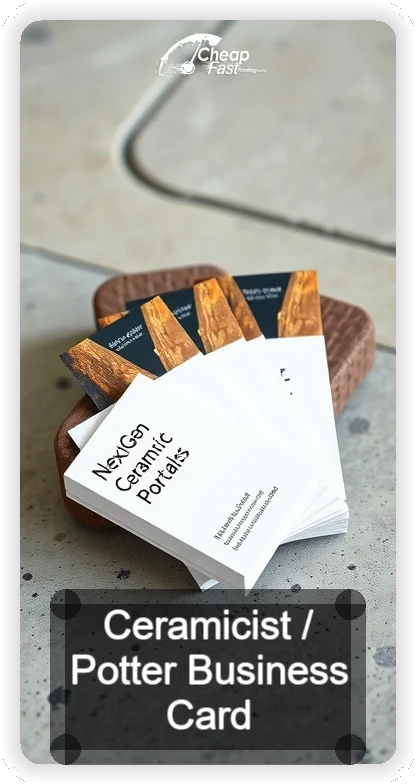 Ceramicist Potter business card design sample