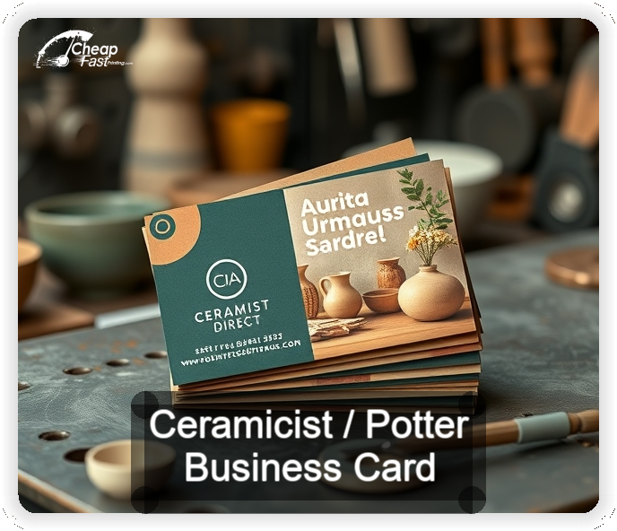 Ceramicist Potter business card design sample