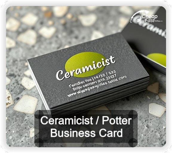Ceramicist Potter business card design sample