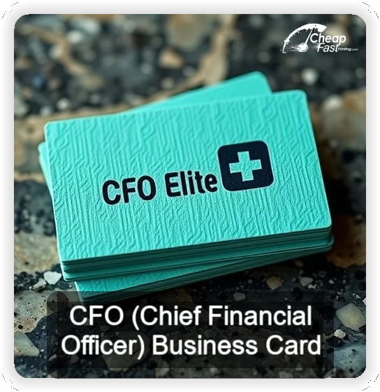 Cfo Chief Financial Officer business card design sample