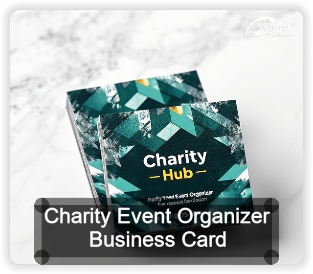 Charity Event Organizer business card design sample