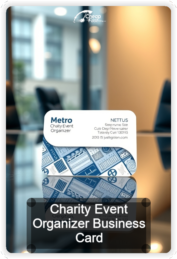 Charity Event Organizer business card design sample
