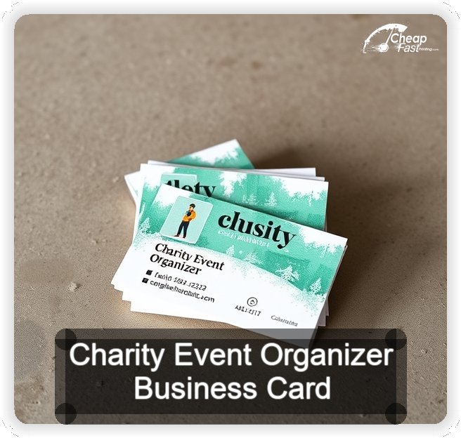 Charity Event Organizer business card design sample