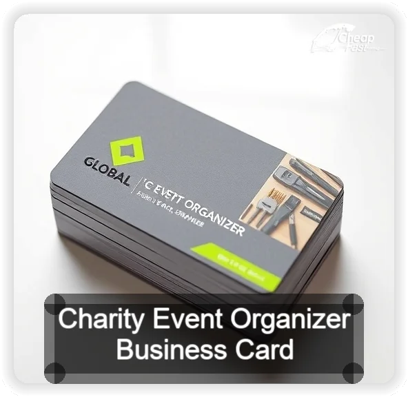 Charity Event Organizer business card design sample
