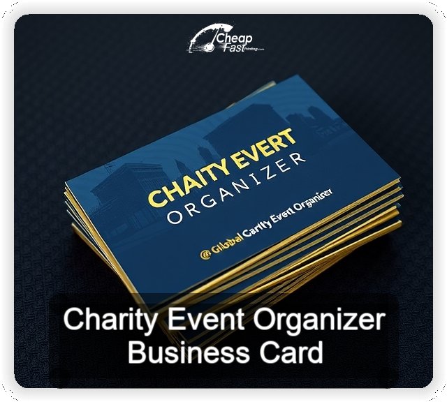 Charity Event Organizer business card design sample