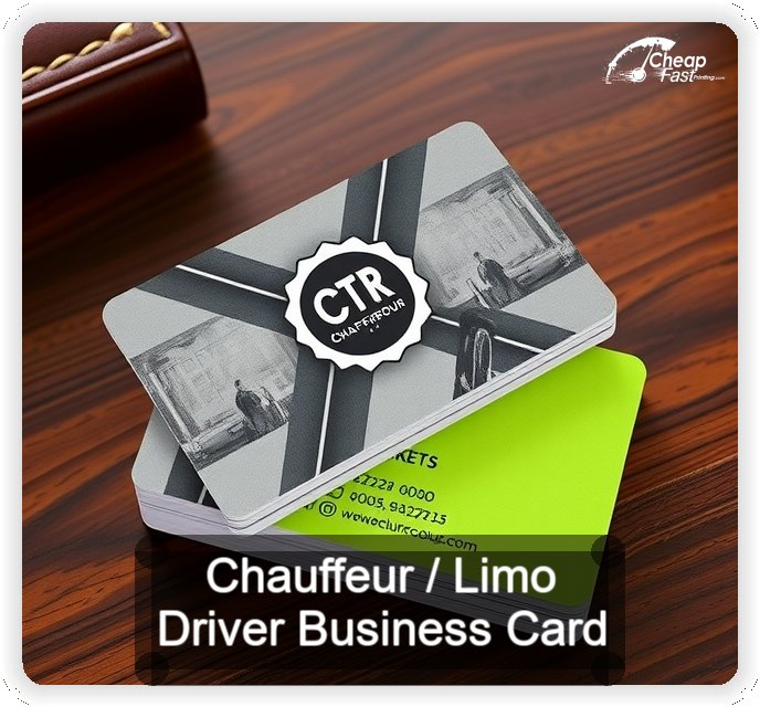 Chauffeur Limo Driver business card design sample