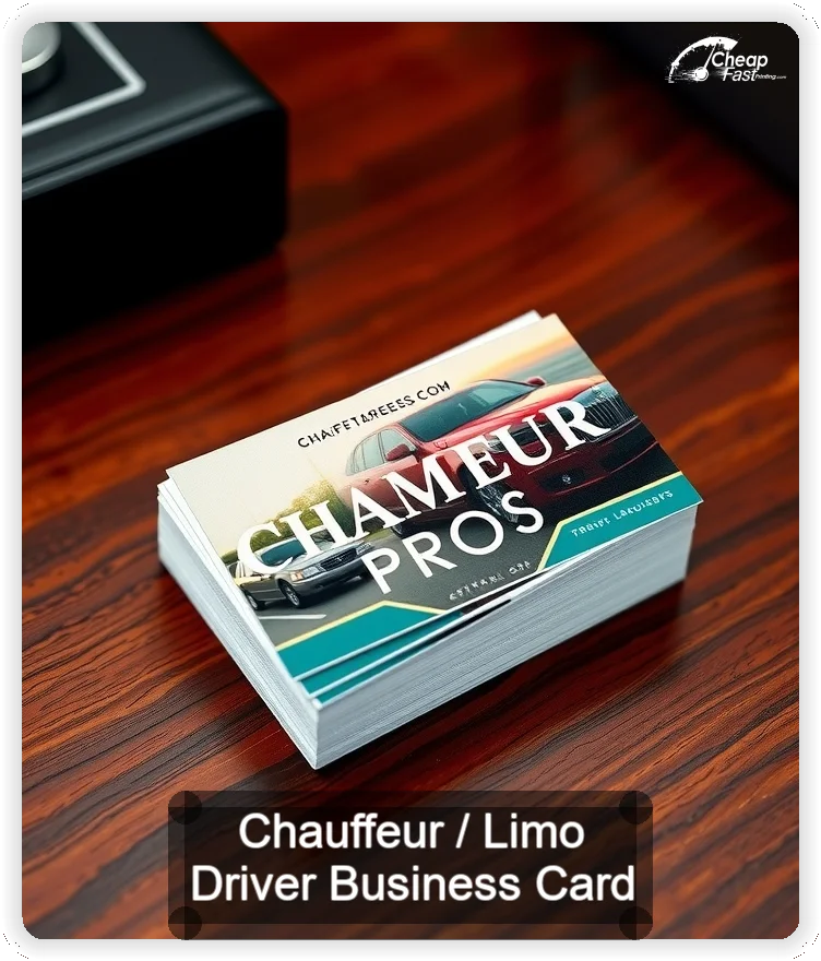 Chauffeur Limo Driver business card design sample